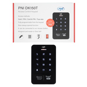 Tastatura control acces PNI DK150T cu Wi-Fi, deblocare cu PIN, card RFID si din aplicatia Tuya Smart, IP65, negru - Img 8