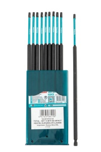 TOTAL - SET 10 BITI T25 DE IMPACT PENTRU SURUBELNITA,250MM