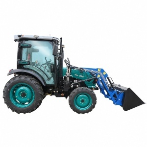 Tractor 60CP 4x4 cu cabina, motor diesel YTO, incarcator frontal hidraulic, cupa 1400mm, camere video KONIG 604 - Img 5