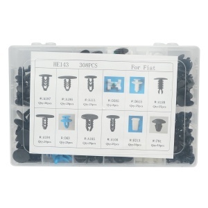 Trusa clipsuri plastic auto Fiat 308 piese - Img 3