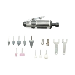 Trusa polizor drept pneumatic biax 22000rpm, mandrina 3mm si 6mm, presiune 6.3 bar 16 piese Breckner Germany - Img 4