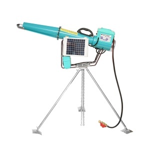 Tun electric pe baterie cu incarcare la panou solar, explozie pe gaz pentru speriat pasari Breckner Germany - Img 2