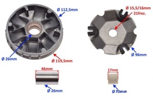 Variator scuter Piaggio 125 - 150cc - Img 2