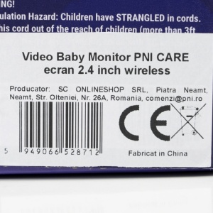 Video Baby Monitor PNI CARE ecran 2.4 inch wireless, senzor temperatura, 700mAh, vizibilitate nocturna - Img 8