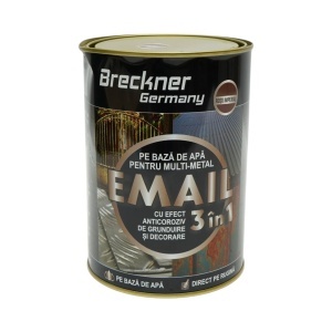 Vopsea email anticoroziva 3 in 1 rosu imperial pentru metal 2kg, direct pe rugina, pe baza de apa Breckner Germany - Img 2
