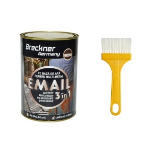 Vopsea email anticoroziva 3 in 1 visinie pentru metal 2kg, direct pe rugina, pe baza de apa Breckner Germany