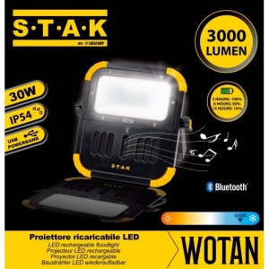WOTAN: Proiector de lucru reincarcabil, 3000 lumeni, cu functie Bluetooth - Img 8