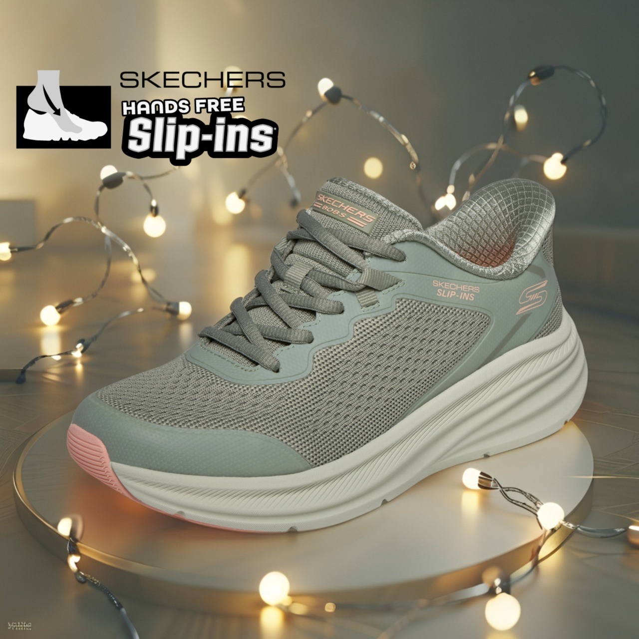 T＊　38 Pantofi dama sport Skechers® Bobs Skillz - Too Essential 117756 OLV