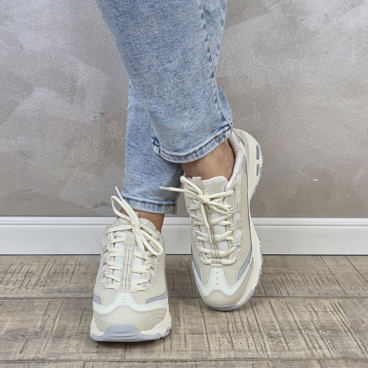 Pantofi dama sport tip sneakers Skechers D'Lites - Good Neutral