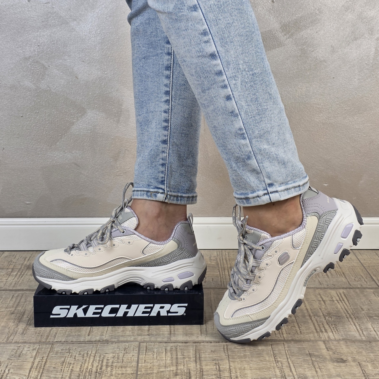 Pantofi dama sport tip sneakers Skechers D'Lites - Retro Rewind