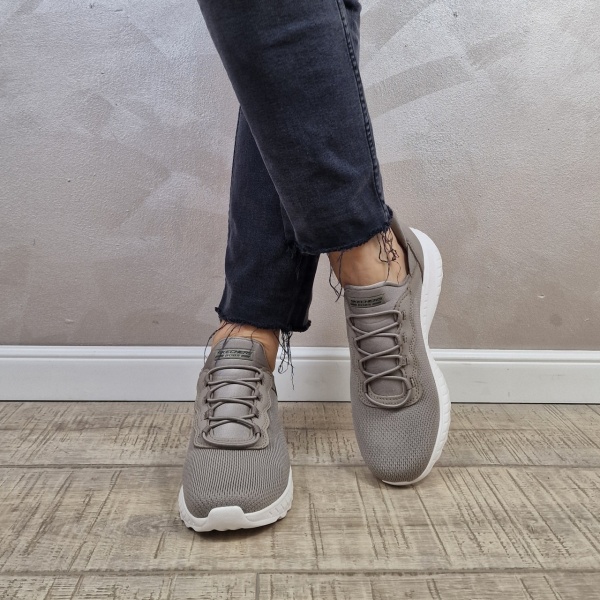 Pantofi dama sport din material textil Skechers® Squad Chaos Slip-Ins,177500 TPE Maro taupe - Img 2
