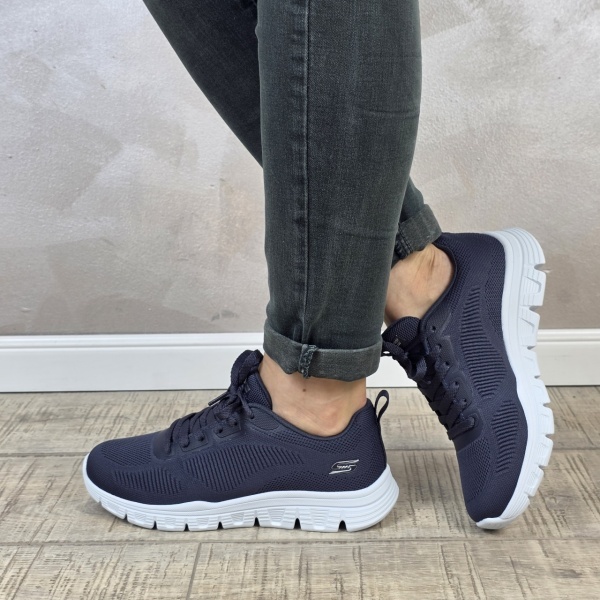 Pantofi dama sport Skechers® Bobs Squad Chaos 117700 DKNV - Img 4