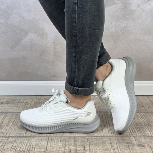 Pantofi dama sport Skechers® Bobs Squad Chaos 117731 WHT - Img 2