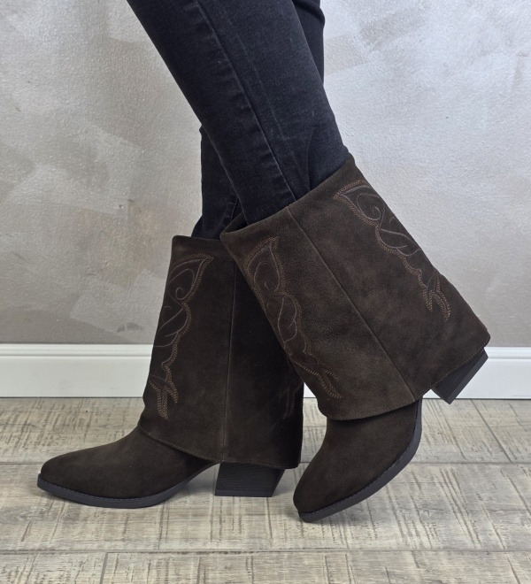 Botine/Ghete dama piele naturala MANOS.RO BT336 - Img 2