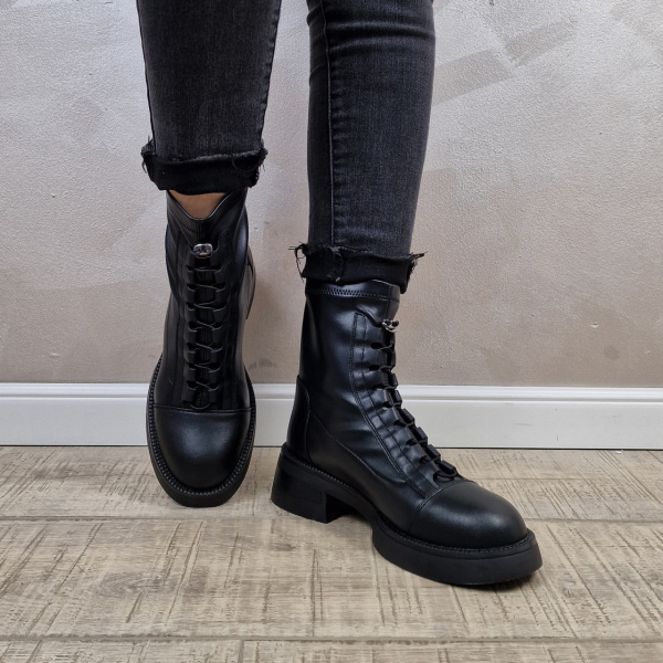 MANOS.RO Ghete dama piele naturala/STRETCH OSSO GD1980