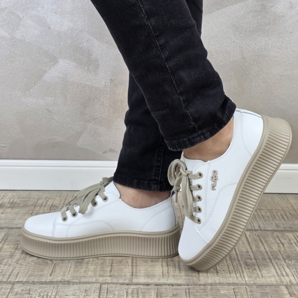 MANOS.RO Pantofi dama casual sport piele naturala negri Filippo PC2333 - Img 4