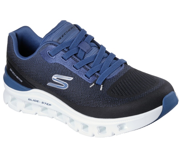 Pantofi barbati Skechers Slip-on- Glide-Step Pro - Waverra 233132 BKBL - Img 4