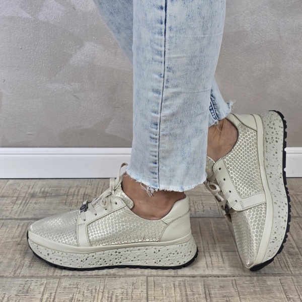 Pantofi casual/sport dama MANOS.RO piele naturala PS718 - Img 4