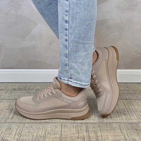 Pantofi dama sport Skechers® Bobs Squad 4 Staple Look beige 117624 NAT - Img 5