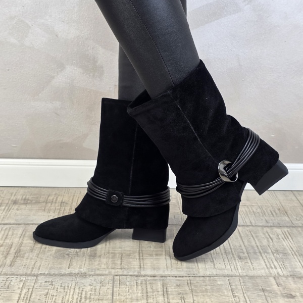 Botine/Ghete dama piele naturala MANOS.RO BT332 - Img 2