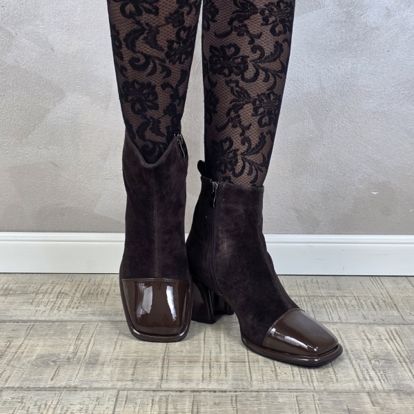 Botine/Ghete dama piele naturala MANOS.RO BT350 - Img 2