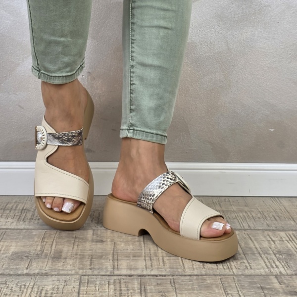 MANOS.RO Sandale dama piele naturala GOLD DEER SP911