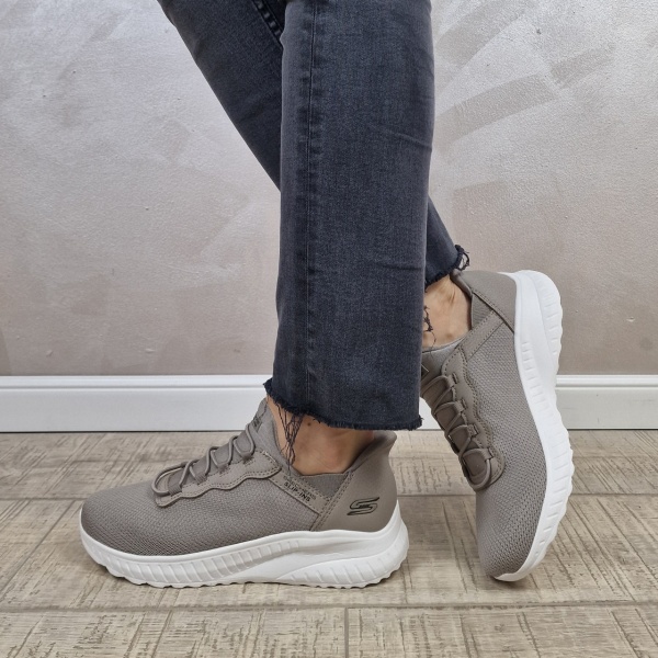Pantofi dama sport din material textil Skechers® Squad Chaos Slip-Ins,177500 TPE Maro taupe - Img 4