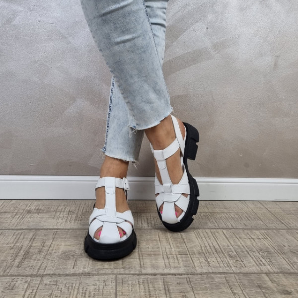 MANOS.RO Sandale casual dama piele naturala SP690 - Img 3