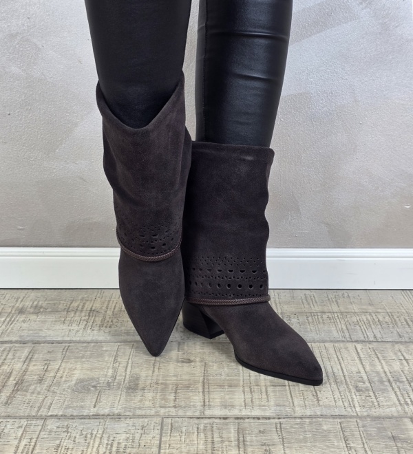 Botine/Ghete dama piele naturala MANOS.RO BT327 - Img 2
