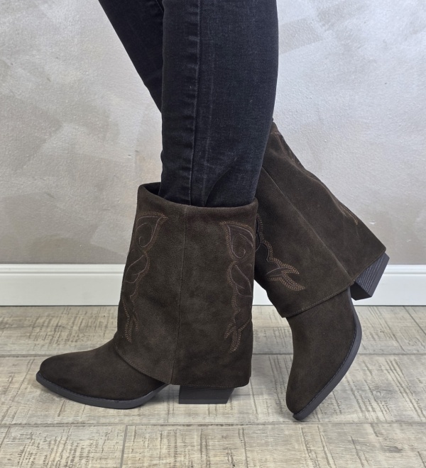 Botine/Ghete dama piele naturala MANOS.RO BT336 - Img 3