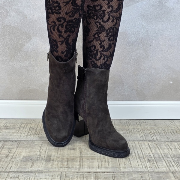 Botine/Ghete dama piele naturala MANOS.RO BT360 - Img 3