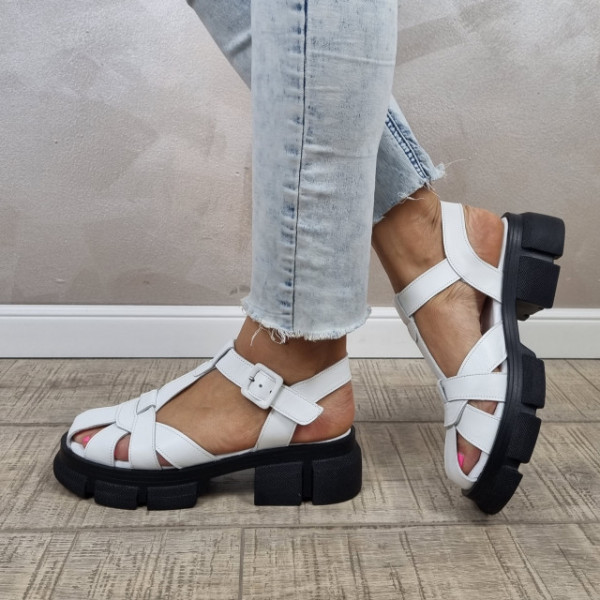 MANOS.RO Sandale casual dama piele naturala SP690 - Img 4