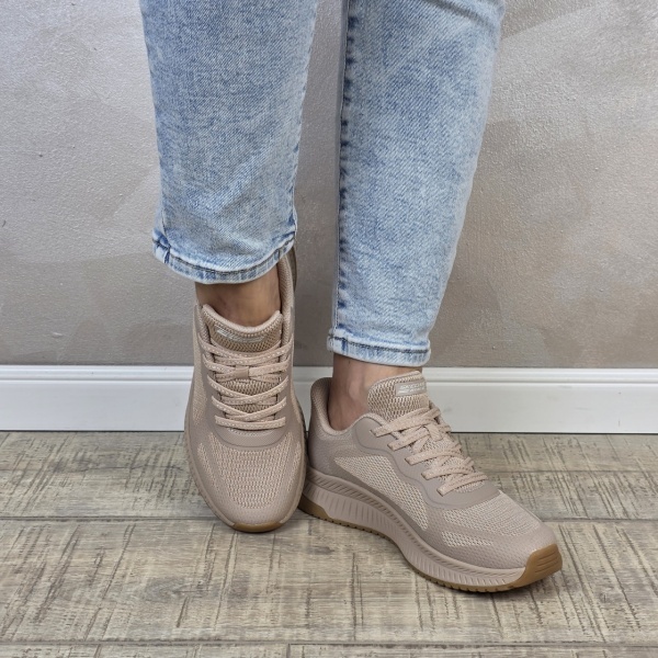 Pantofi dama sport Skechers® Bobs Squad 4 Staple Look beige 117624 NAT - Img 6