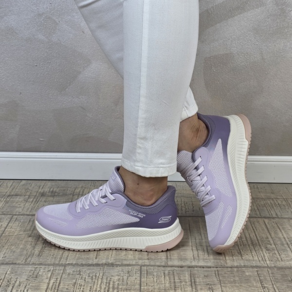Pantofi dama sport Skechers® Bobs Squad 4 Staple Look purple 117624 PRMT - Img 4