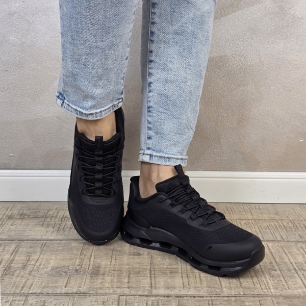 Pantofi dama sport Skechers®, GLIDE-STEP, din material textil 303654L BBK - Img 2