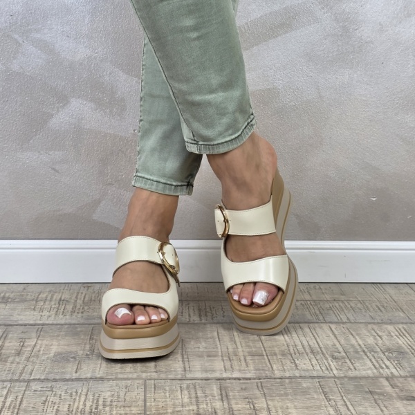 MANOS.RO Sandale dama piele naturala GOLD DEER SP887 - Img 2