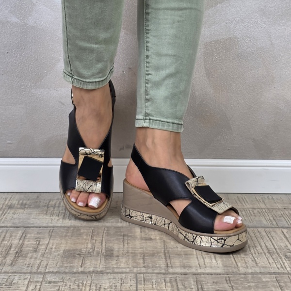 MANOS.RO Sandale dama piele naturala GOLD DEER SP907 - Img 2