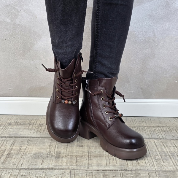Botine/Ghete dama piele naturala MANOS.RO GD2589 - Img 3