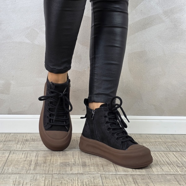 MANOS.RO Ghete dama casual Formazione piele naturala GD2373 - Img 2