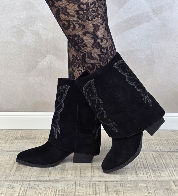Botine/Ghete dama piele naturala MANOS.RO BT337 - Img 2