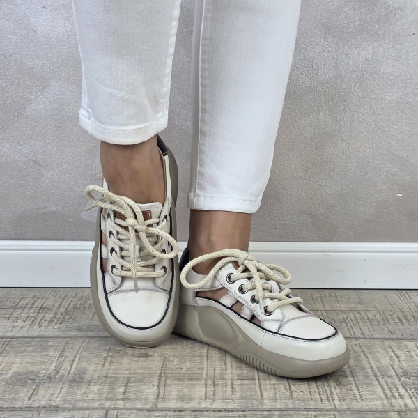 MANOS.RO Pantofi dama casual sport piele naturala FEEL PS752 - Img 3