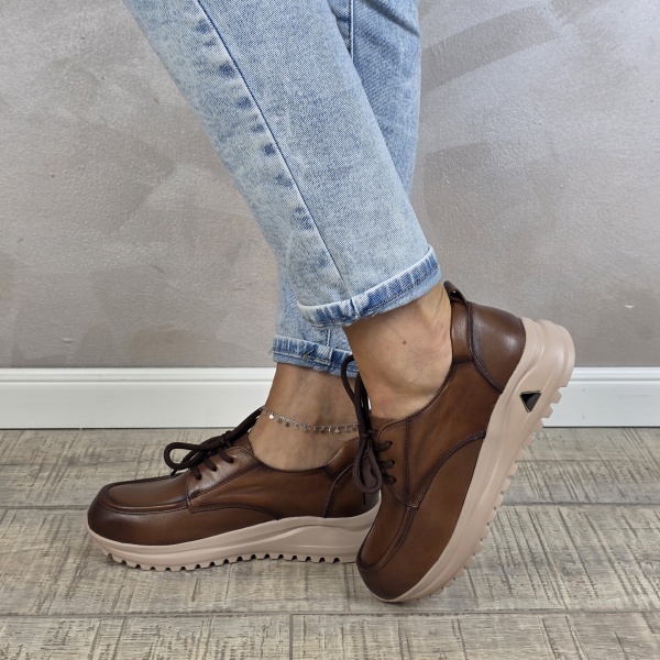Pantofi dama casual FORMAZIONE piele naturala PC2451 - Img 4