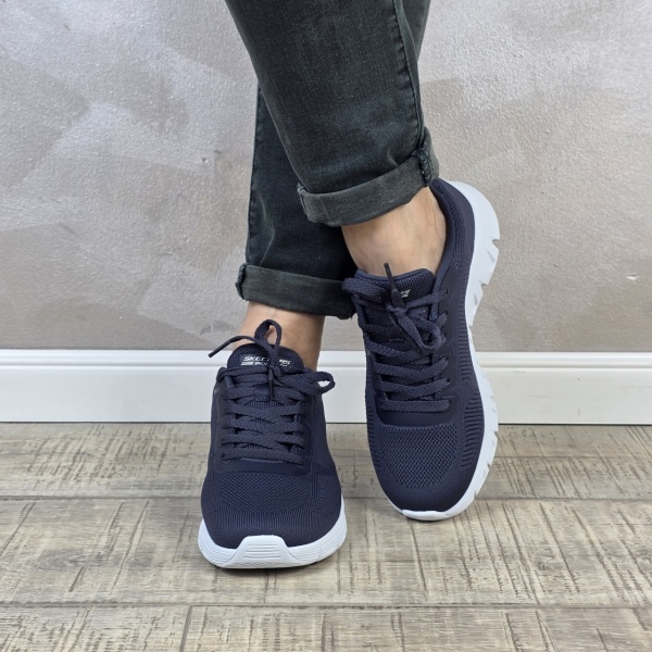 Pantofi dama sport Skechers® Bobs Squad Chaos 117700 DKNV - Img 3