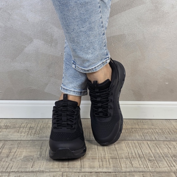 Pantofi dama sport Skechers®, GLIDE-STEP, din material textil 303654L BBK - Img 3