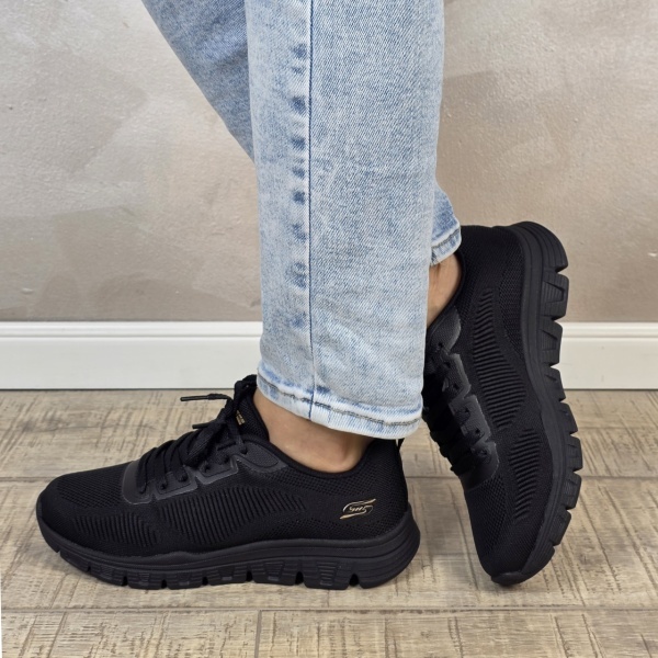 Pantofi dama sport Skechers® Bobs Squad Chaos 117700 BBK - Img 5