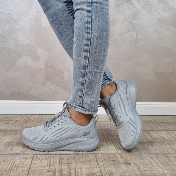 Pantofi dama sport Skechers Bobs Squad Chaos 117209 LTGY - Img 4