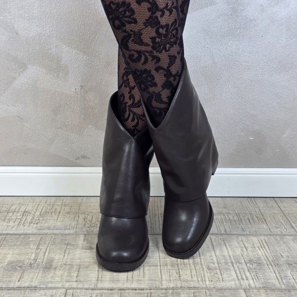 Botine/Ghete dama piele naturala MANOS.RO BT344 - Img 3