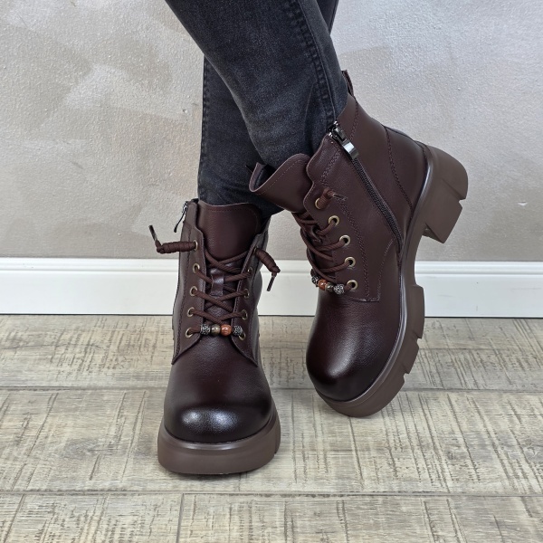 Botine/Ghete dama piele naturala MANOS.RO GD2589 - Img 4