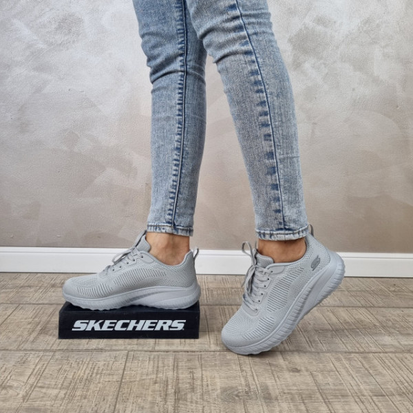 Pantofi dama sport Skechers Bobs Squad Chaos 117209 LTGY - Img 5