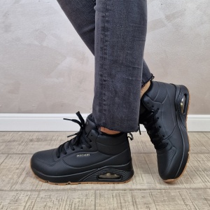 Ghete dama Skechers Sneakers high- Uno - Stand High 177097 BBK - Img 3